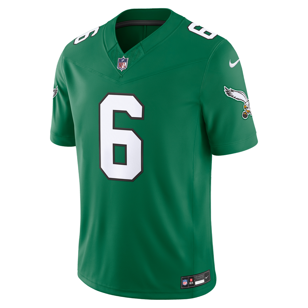 DeVonta Smith Philadelphia Eagles Kelly Green Alternate Vapor F.U.S.E. Stitched Limited Jersey
