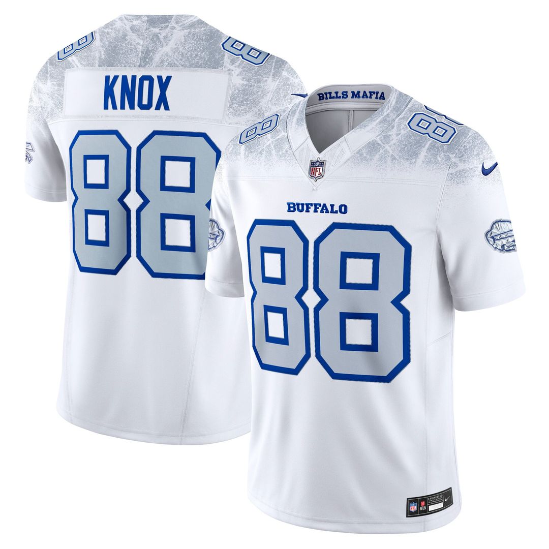 Dawson Knox Buffalo Bills White Rivalries Collection Stitched Limited Jersey