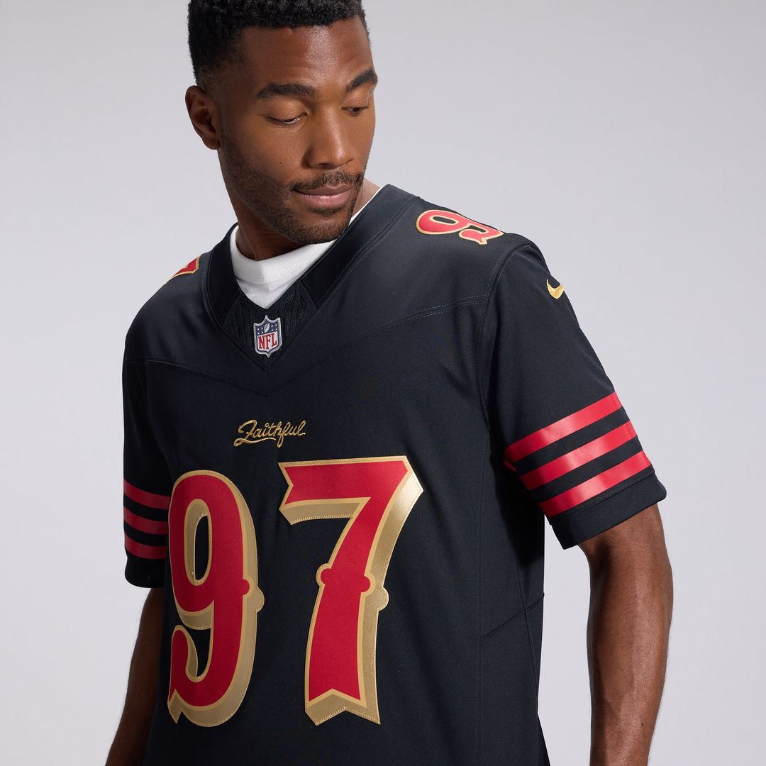Nick Bosa San Francisco 49ers Black Rivalries Collection Stitched Limited Jersey