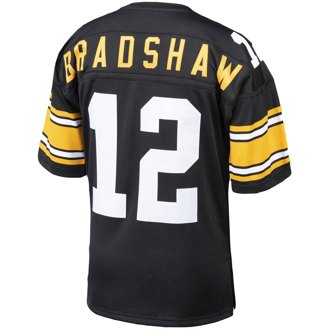 Terry Bradshaw Pittsburgh Steelers Black Authentic Throwback Retired Player Jersey