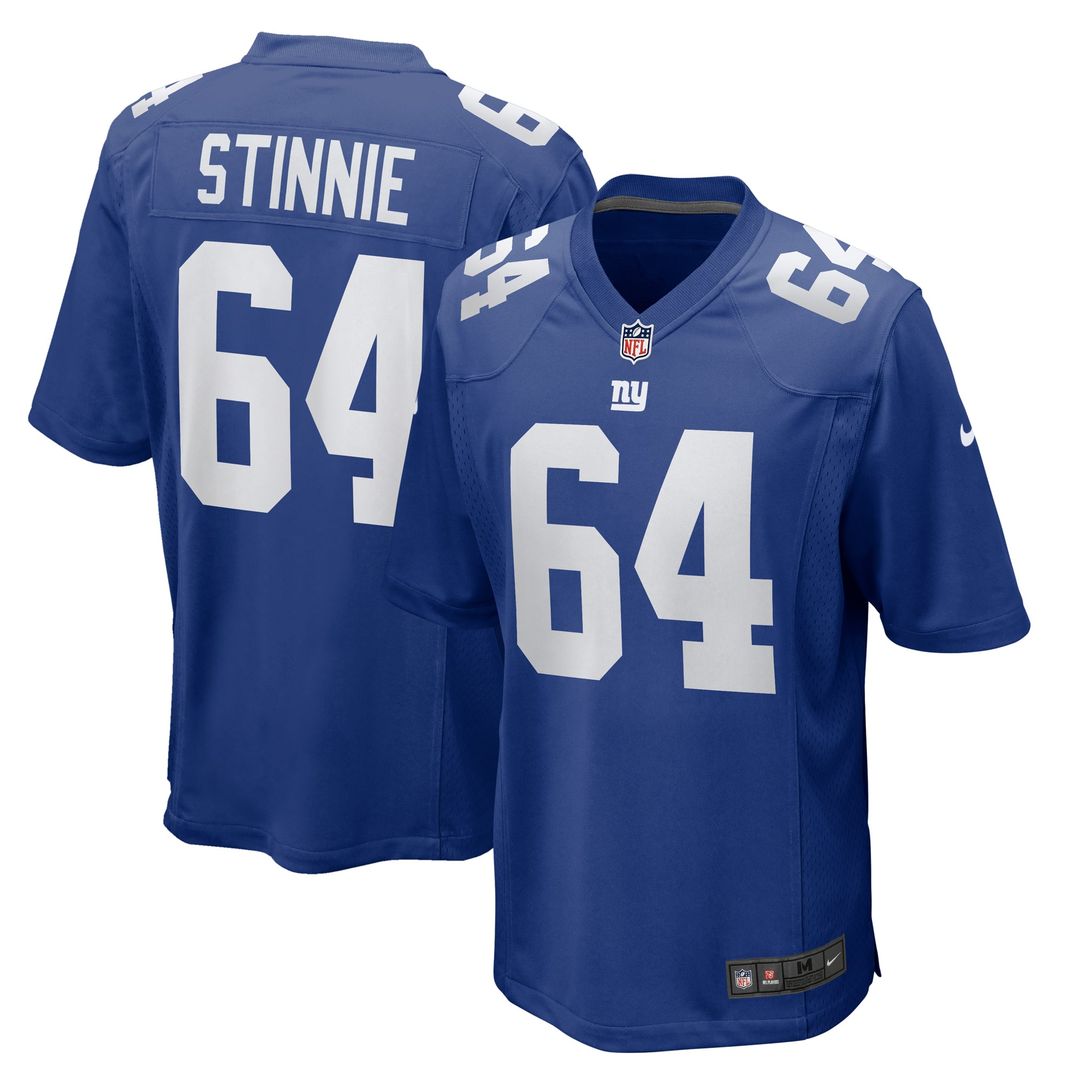 Aaron Stinnie New York Giants Royal Team Game Jersey
