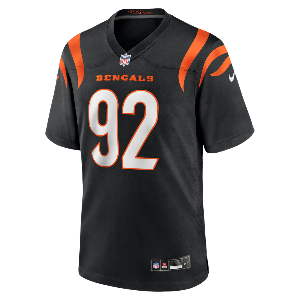B.J. Hill Cincinnati Bengals Black Game Jersey