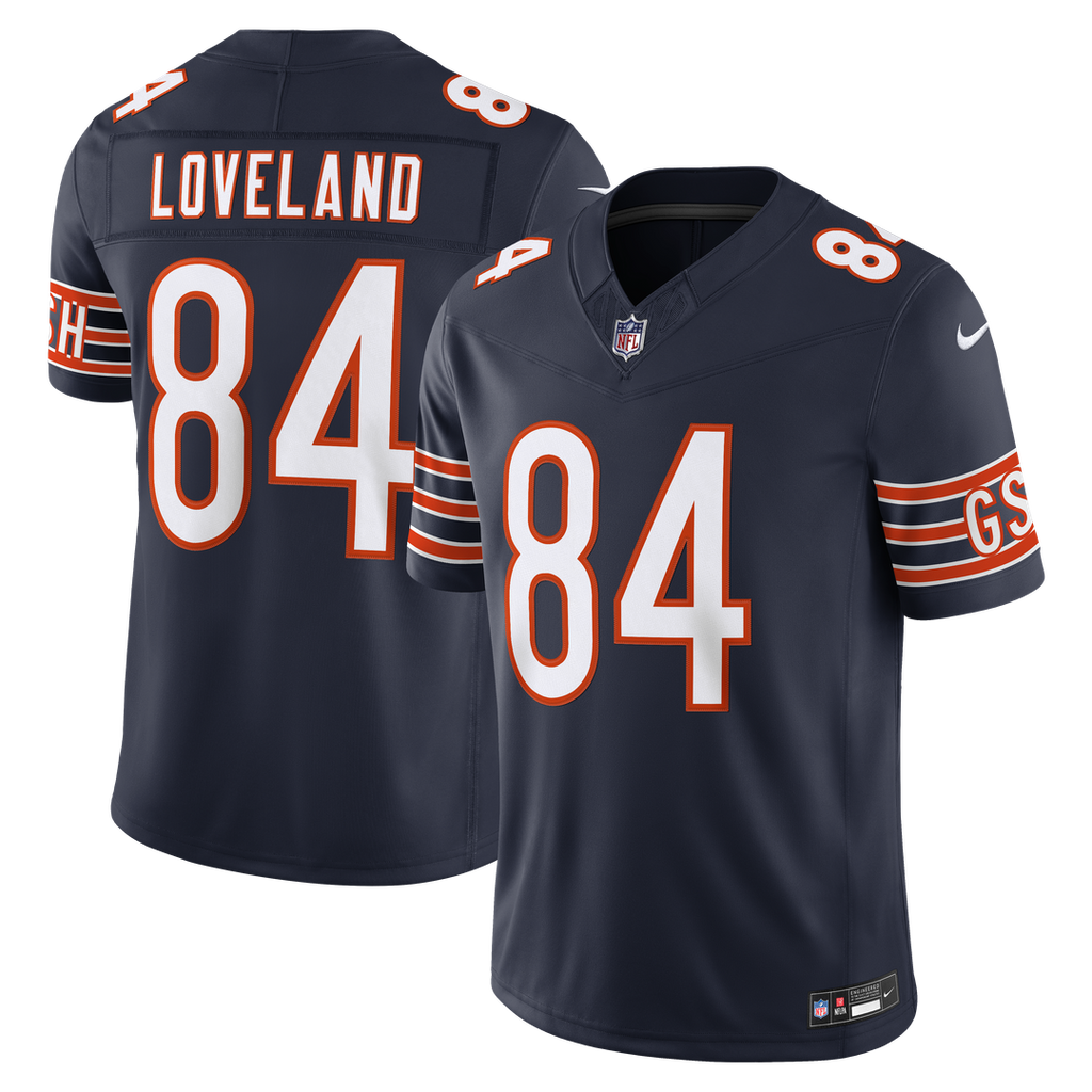 Colston Loveland Chicago Bears Navy Team Vapor F.U.S.E. Stitched Limited Jersey