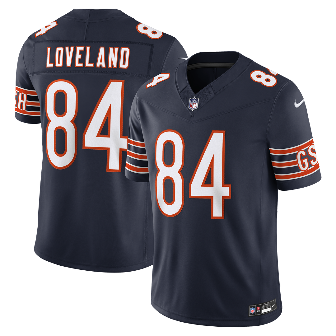 Colston Loveland Chicago Bears Navy Team Vapor F.U.S.E. Stitched Limited Jersey