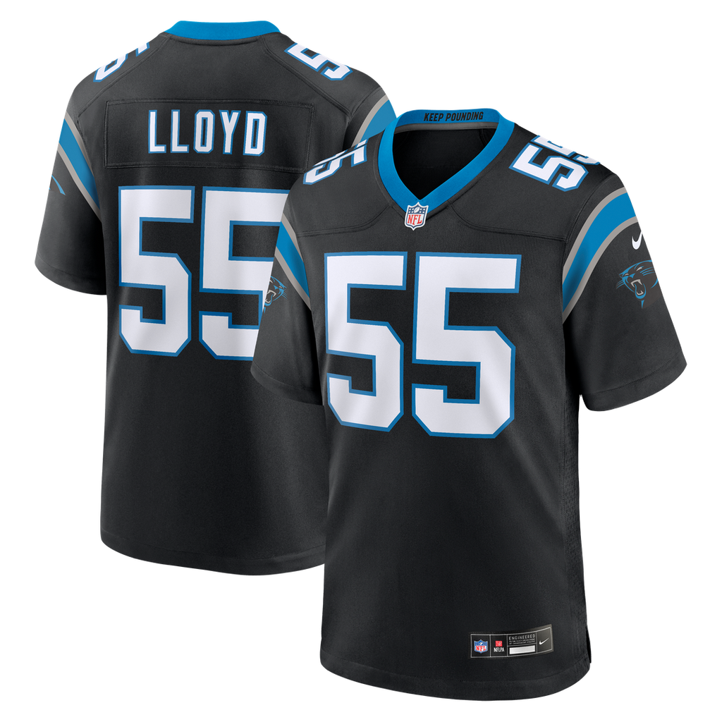 Devin Lloyd Carolina Panthers Black Team Game Jersey
