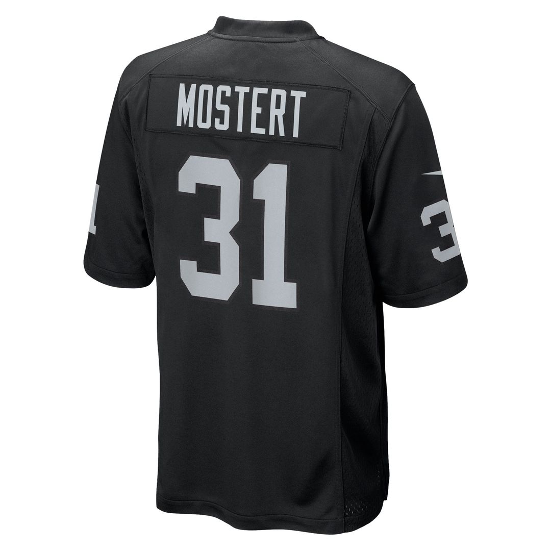 Raheem Mostert Las Vegas Raiders Black Team Game Jersey
