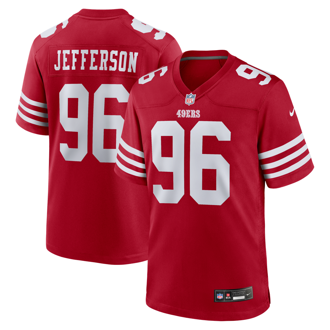Jordan Jefferson San Francisco 49ers Scarlet Team Game Jersey
