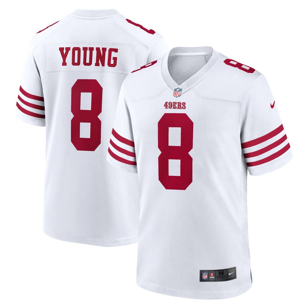 Steve Young San Francisco 49ers White Retired Player Game Jersey