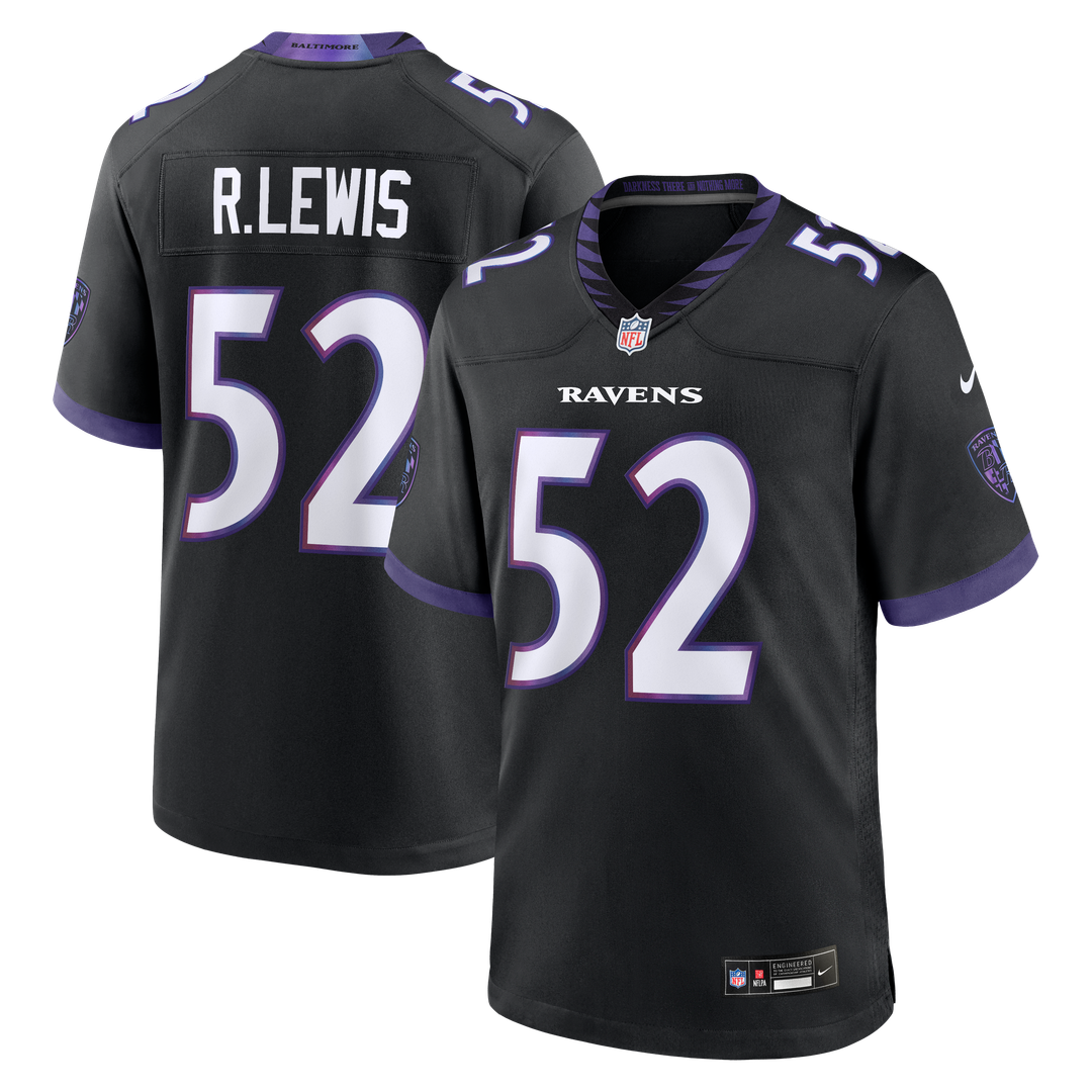 Ray Lewis Baltimore Ravens Black Alternate Retired Player Game Jersey