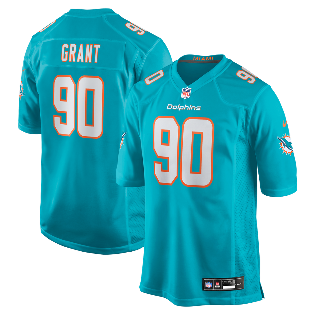 Kenneth Grant Miami Dolphins Aqua Team Game Jersey
