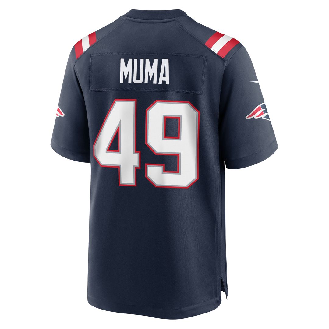 Chad Muma New England Patriots Navy Team Game Jersey
