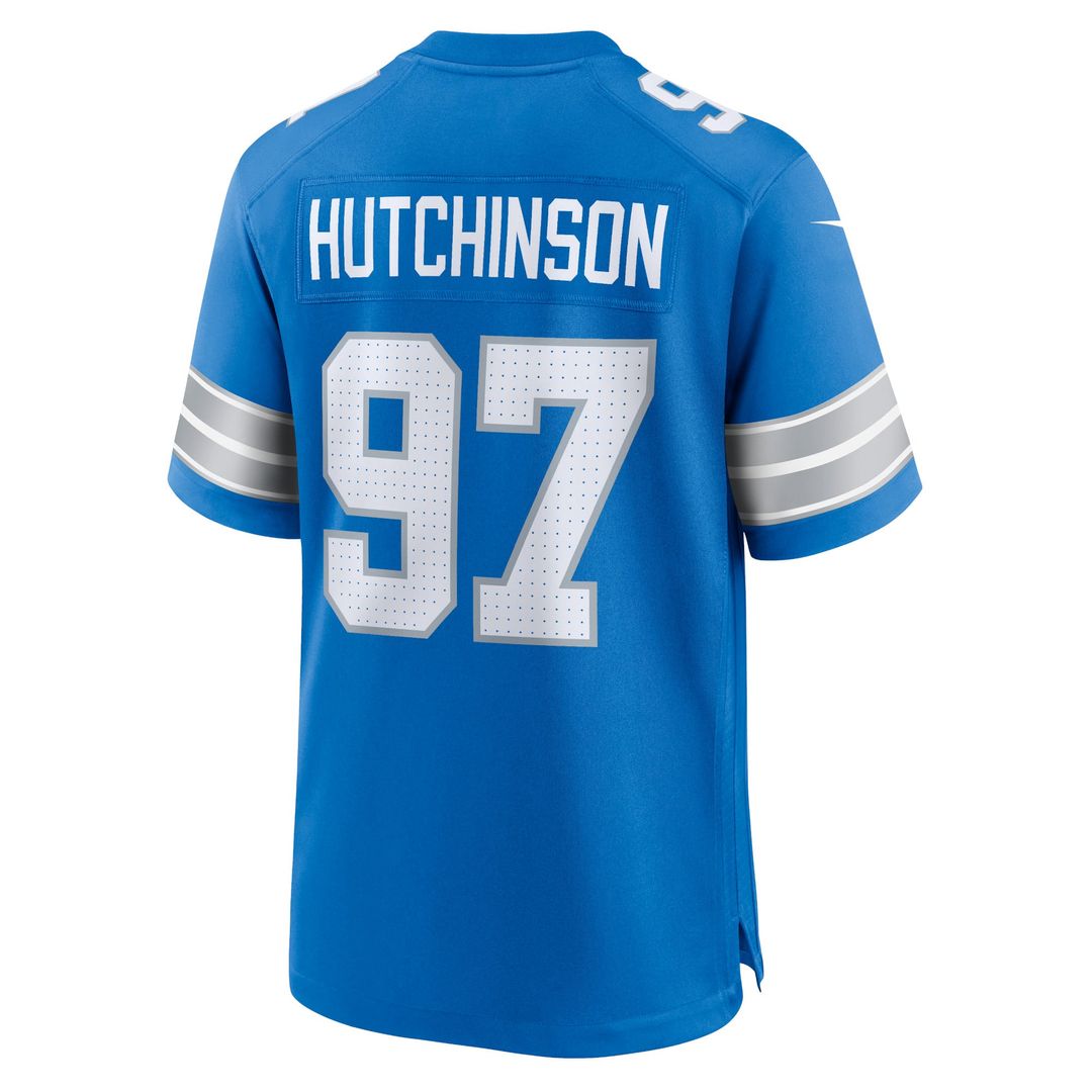 Aidan Hutchinson Detroit Lions Blue Game Jersey