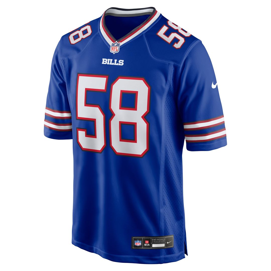 Matt Milano Buffalo Bills Royal Game Player Jersey