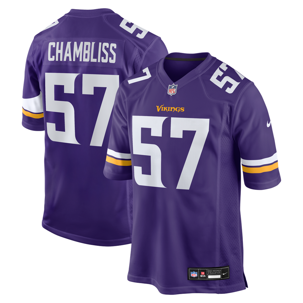 Chaz Chambliss Minnesota Vikings Purple Team Game Jersey