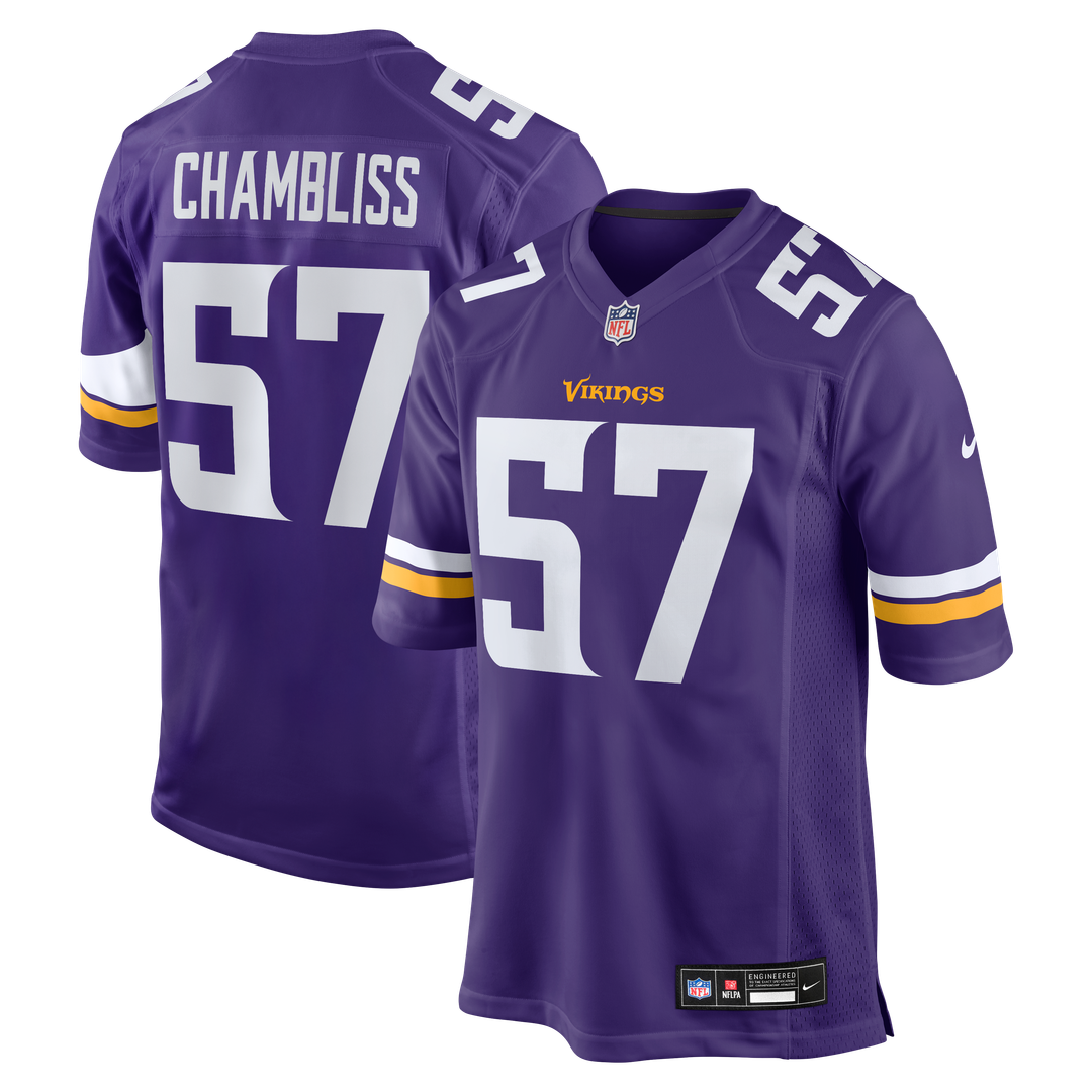 Chaz Chambliss Minnesota Vikings Purple Team Game Jersey