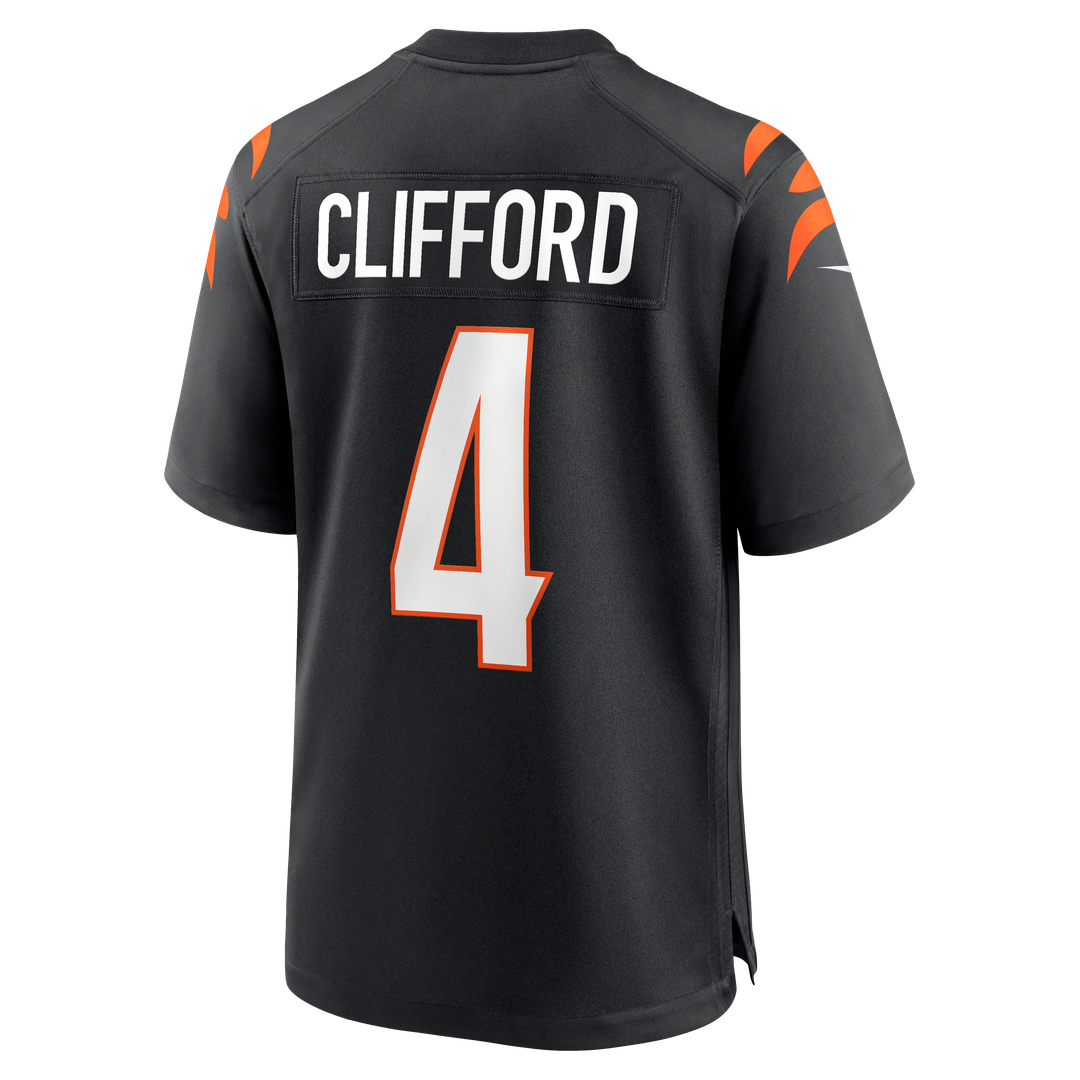 Sean Clifford Cincinnati Bengals Black Team Game Jersey