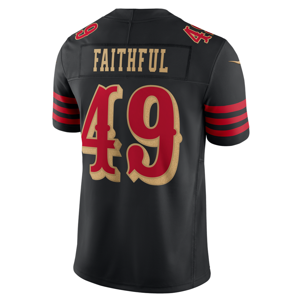 The Faithful San Francisco 49ers Black Rivalries Collection Stitched Limited Jersey