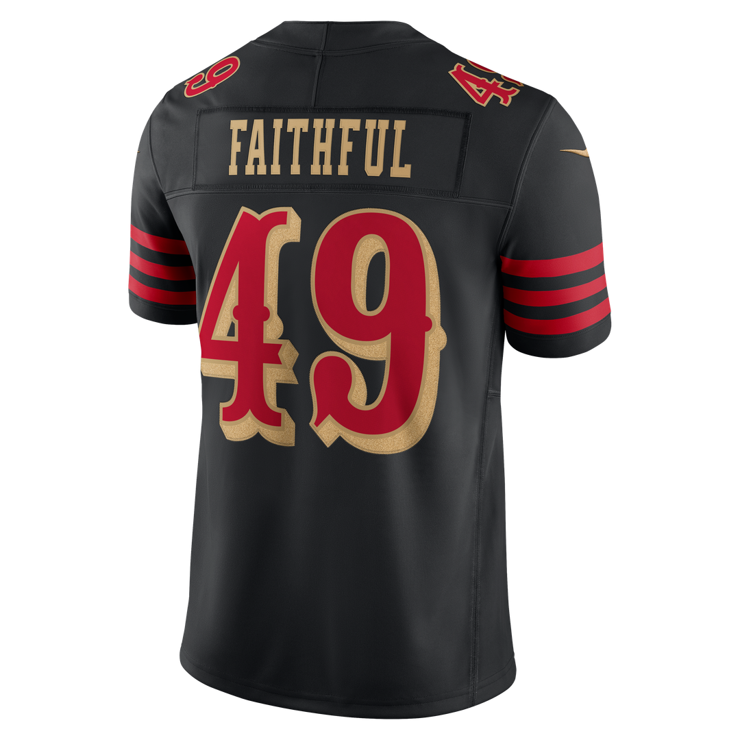 The Faithful San Francisco 49ers Black Rivalries Collection Stitched Limited Jersey