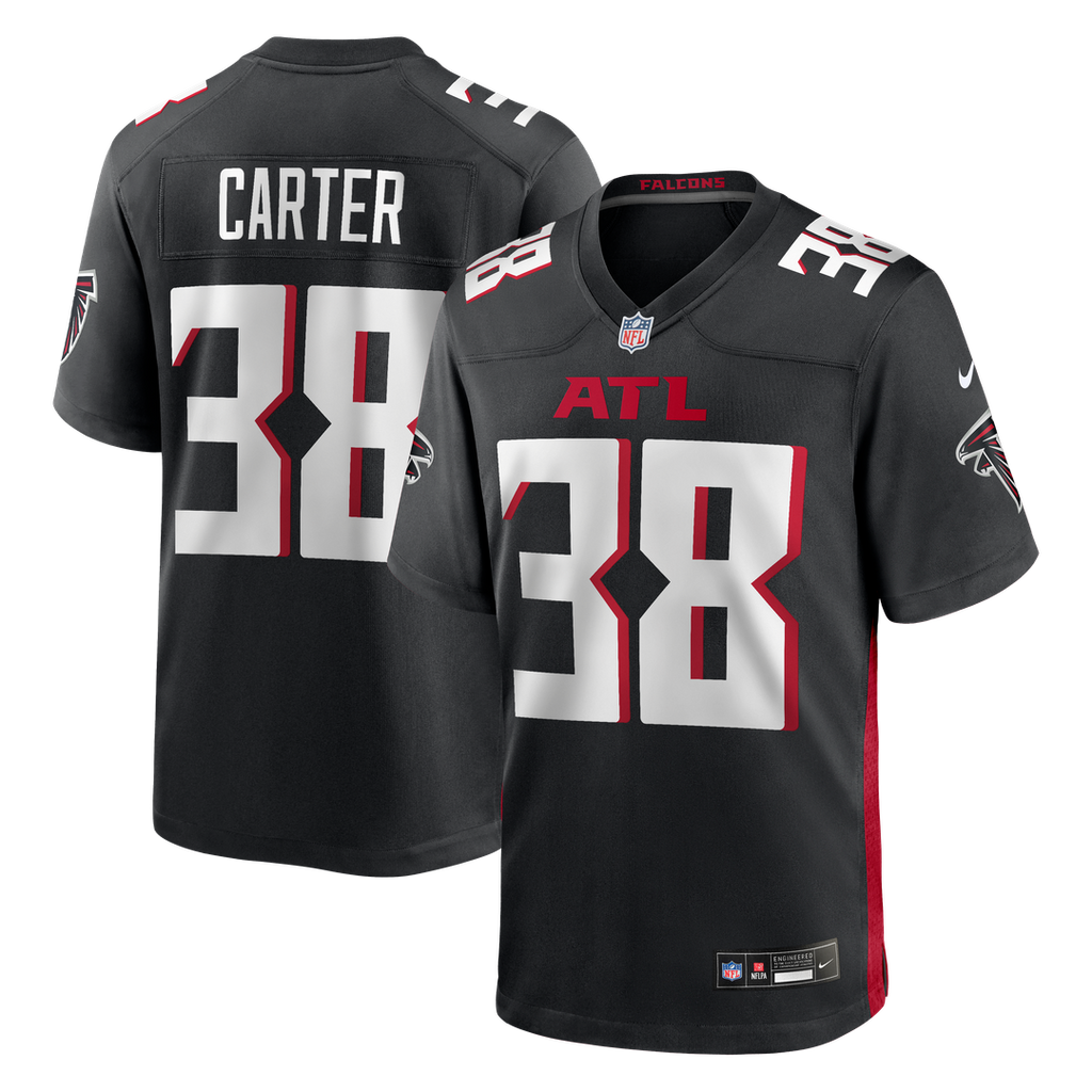 Nathan Carter Atlanta Falcons Black Team Game Jersey