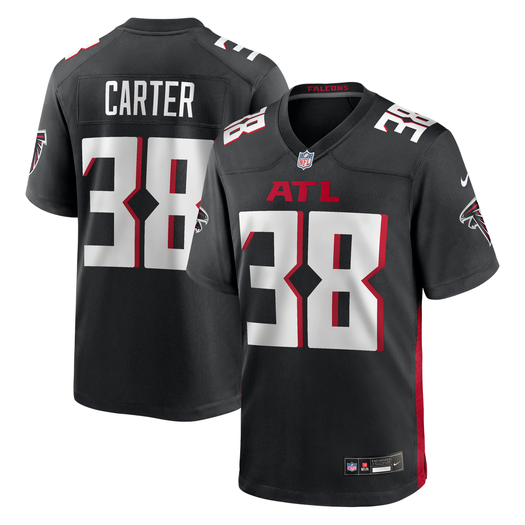 Nathan Carter Atlanta Falcons Black Team Game Jersey
