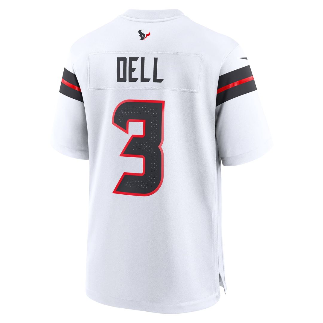 Tank Dell Houston Texans White Game Jersey