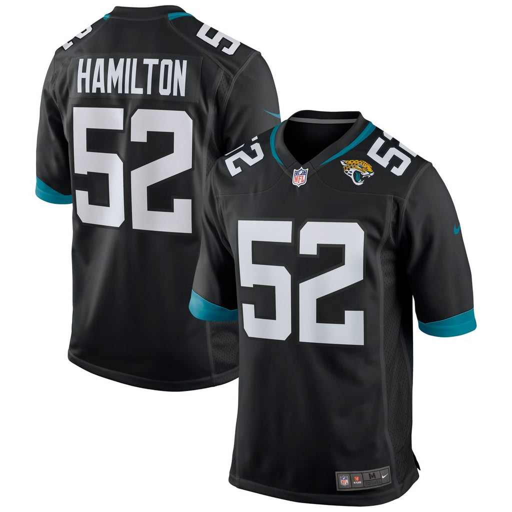 DaVon Hamilton Jacksonville Jaguars Black Game Jersey