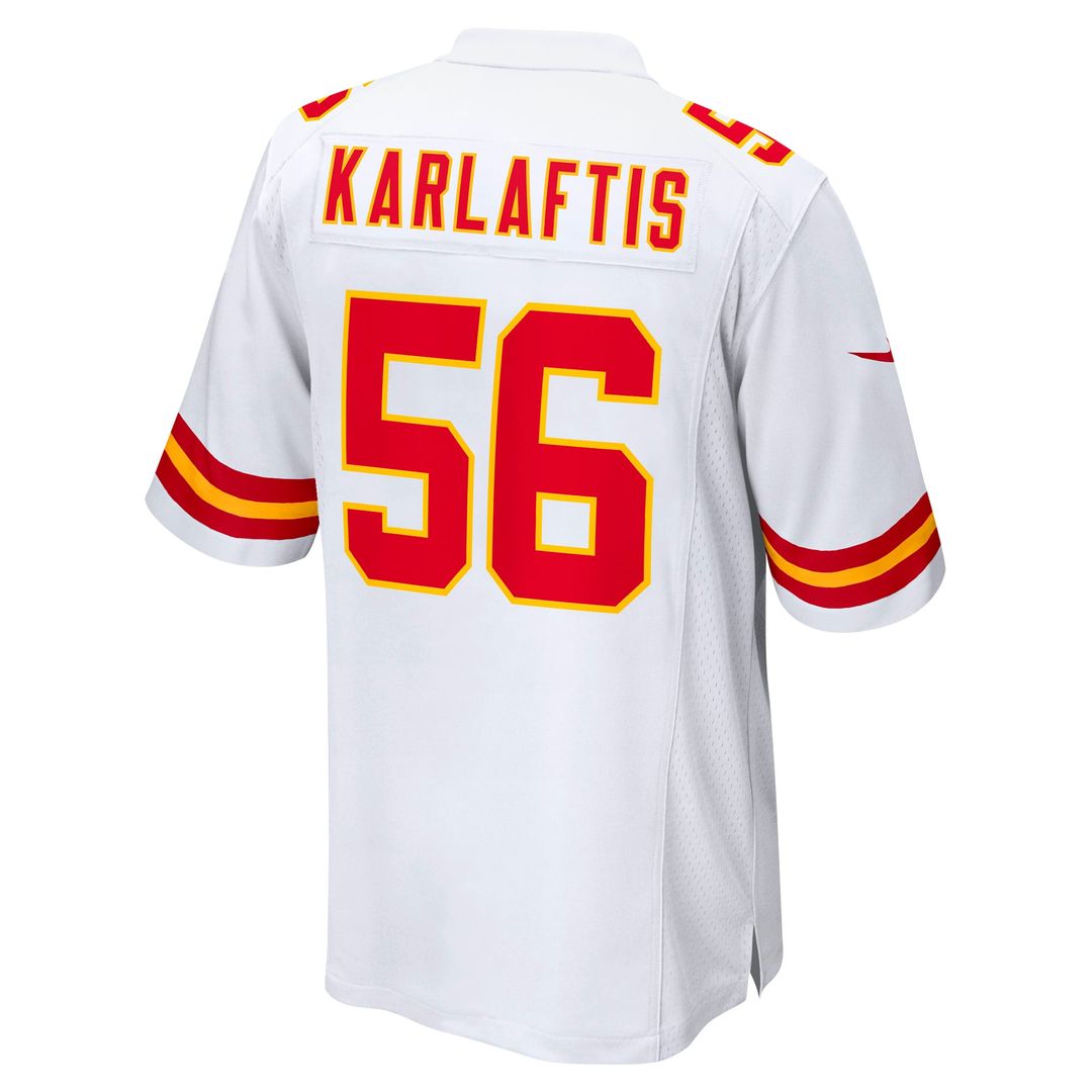 George Karlaftis Kansas City Chiefs White Away Game Player Jersey