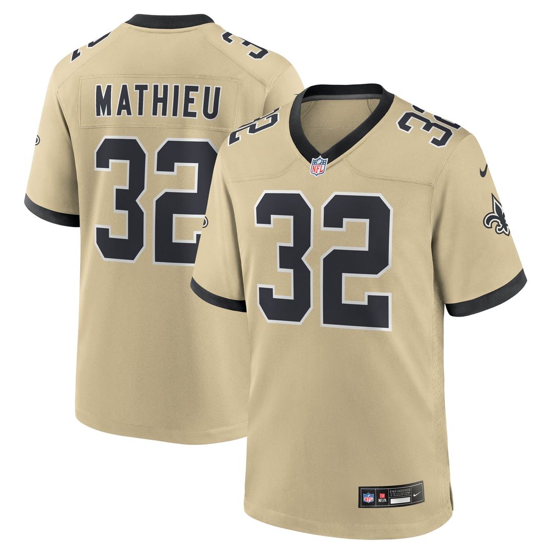 Tyrann Mathieu New Orleans Saints Black Game Jersey