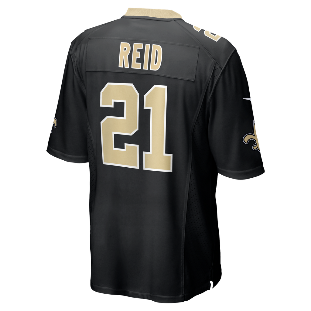 Justin Reid New Orleans Saints Black Team Game Jersey