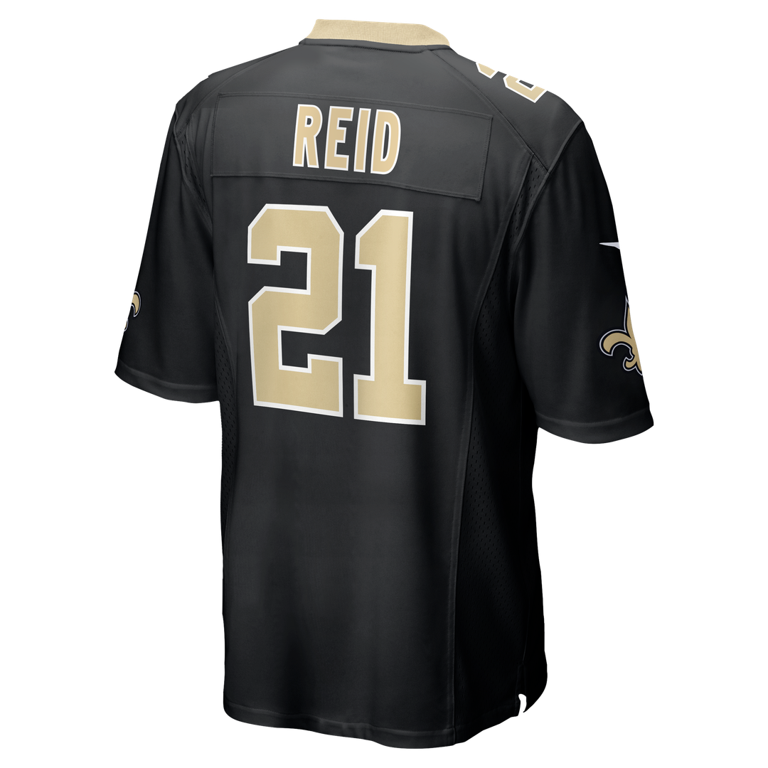 Justin Reid New Orleans Saints Black Team Game Jersey