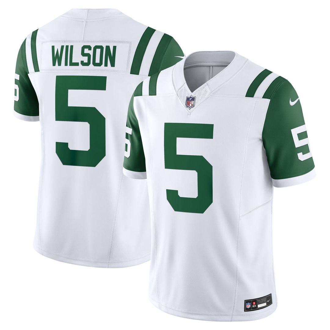 Garrett Wilson New York Jets White Classic Alternate Vapor F.U.S.E. Limited Jersey