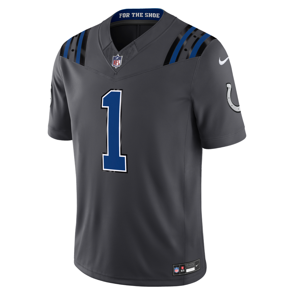 Ahmad Sauce Gardner Indianapolis Colts Anthracite 2026 Rivalries Collection Stitched Limited Jersey