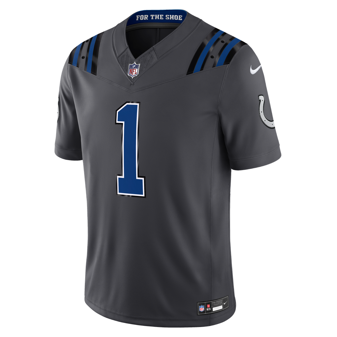 Ahmad Sauce Gardner Indianapolis Colts Anthracite 2026 Rivalries Collection Stitched Limited Jersey