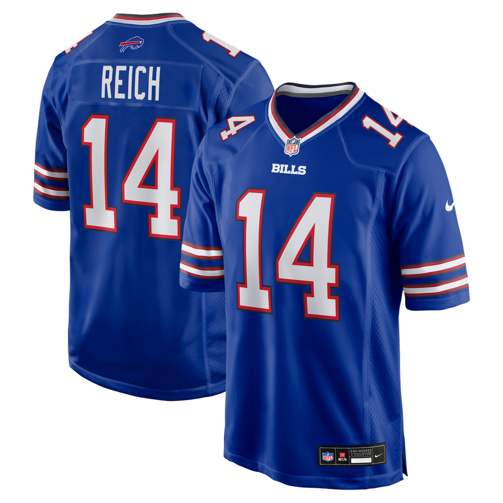Frank Reich Buffalo Bills Royal Game Retired Player Jersey