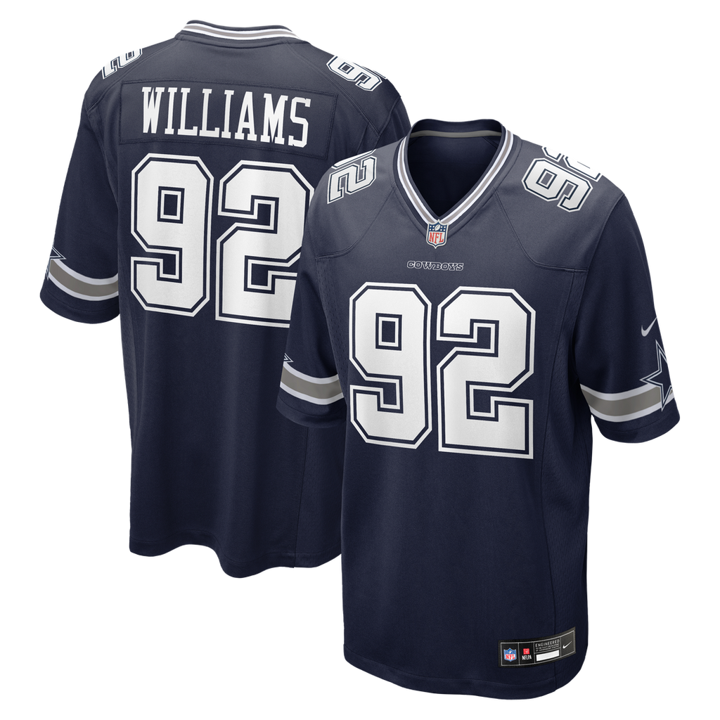 Quinnen Williams Dallas Cowboys Navy Team Game Jersey