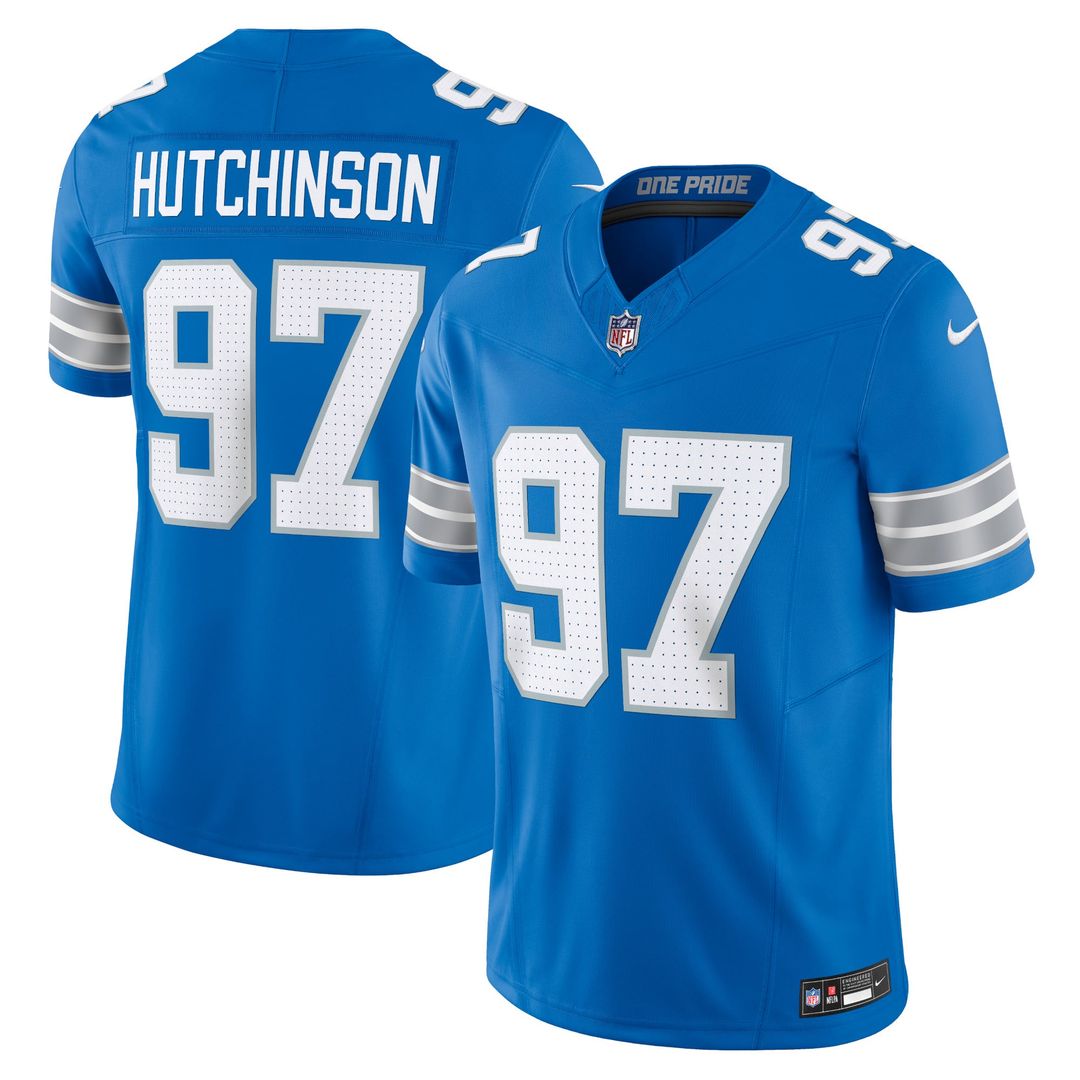 Aidan Hutchinson Detroit Lions Blue Team Vapor F.U.S.E. Limited Jersey