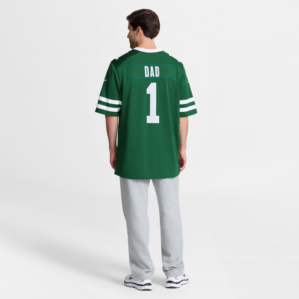New York Jets Legacy Green #1 Dad Game Jersey