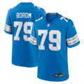 Larry Borom Detroit Lions Blue Team Game Jersey