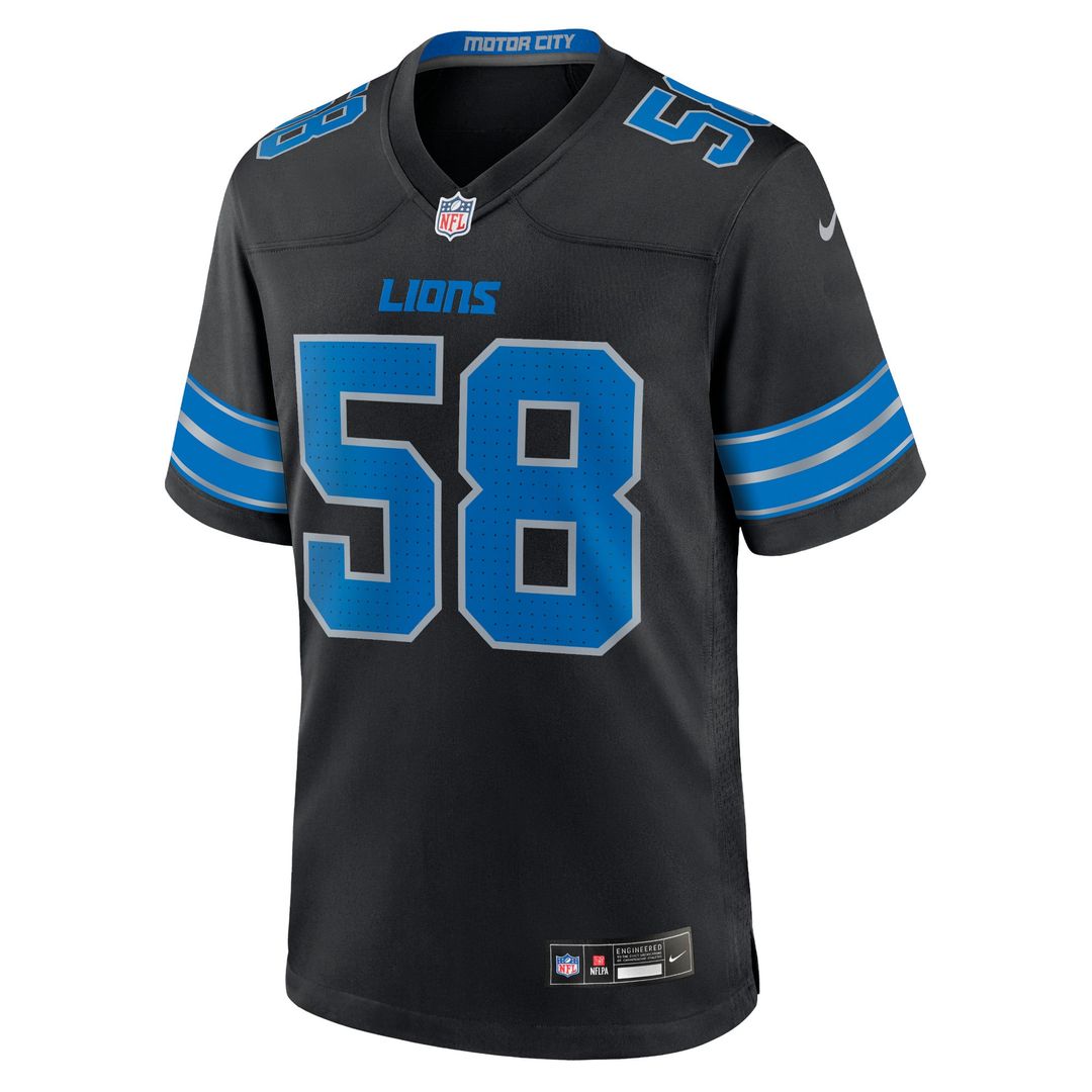 Penei Sewell Detroit Lions Black 2nd Alternate Game Jersey