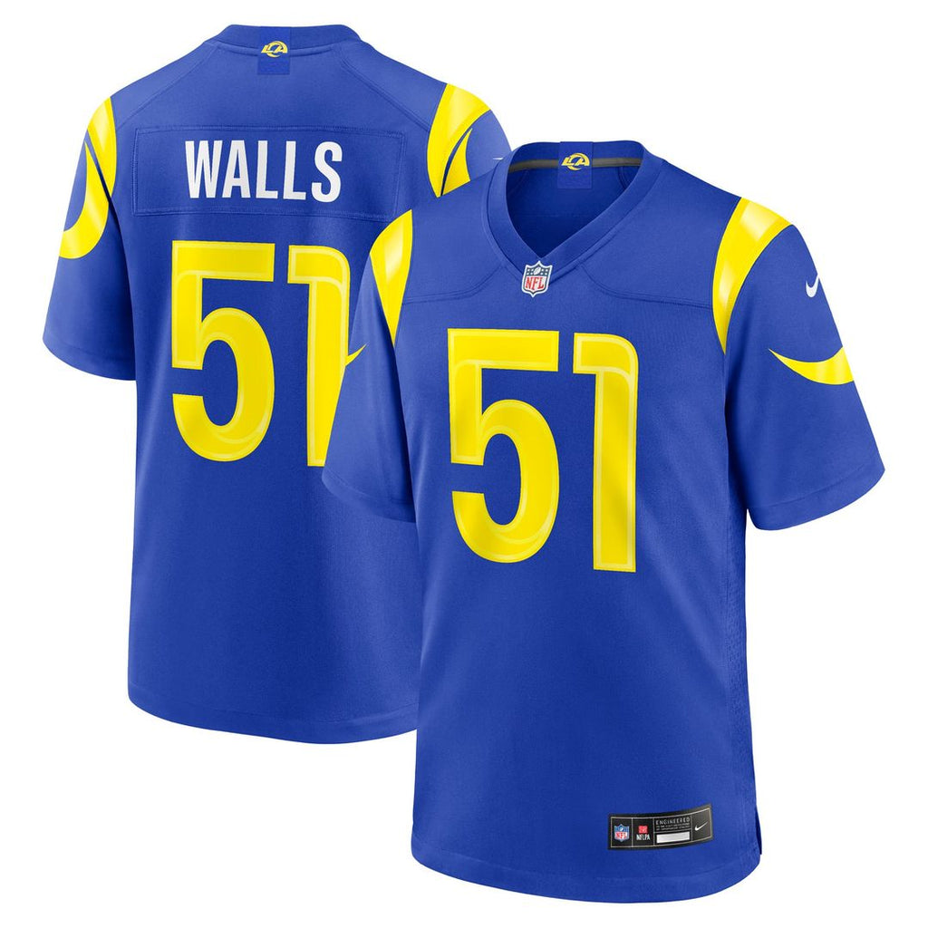 Eddie Walls III Los Angeles Rams Royal Game Jersey
