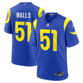 Eddie Walls III Los Angeles Rams Royal Game Jersey