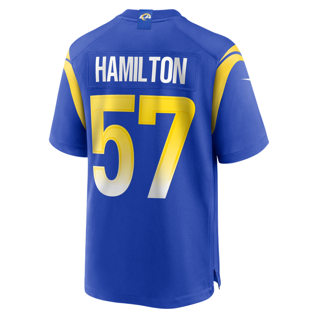 Ty Hamilton Los Angeles Rams Royal Team Game Jersey