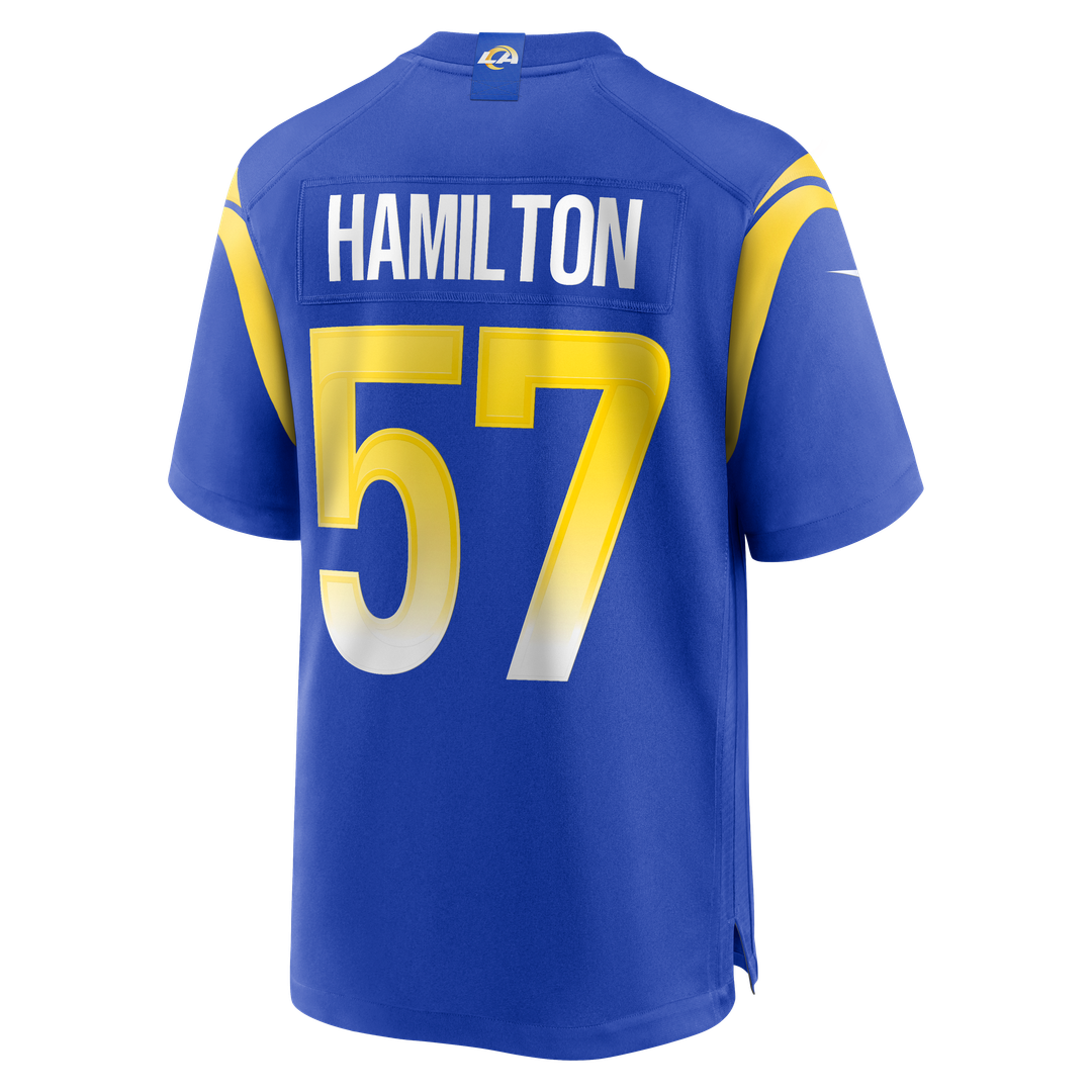 Ty Hamilton Los Angeles Rams Royal Team Game Jersey