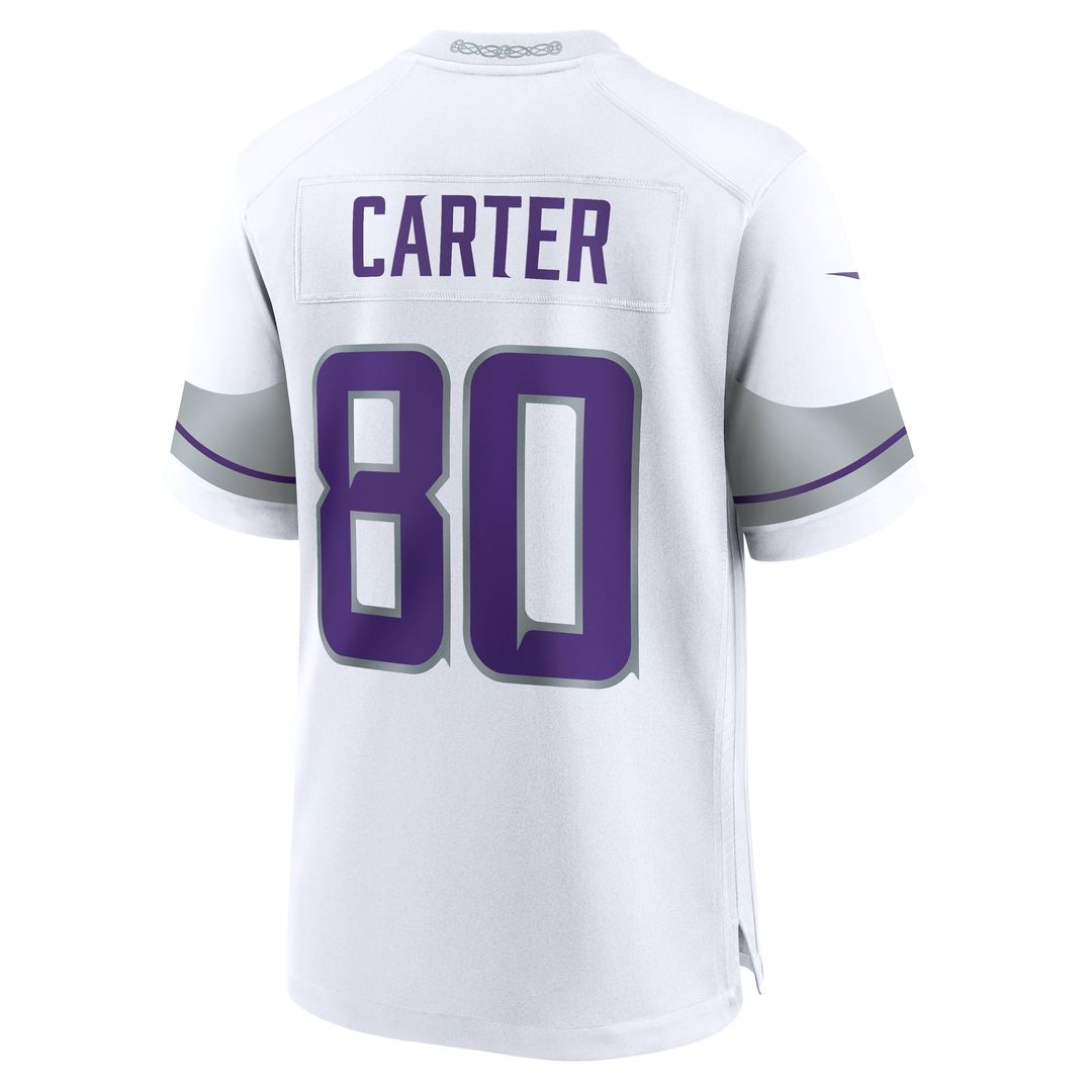 Cris Carter Minnesota Vikings White Alternate Retired Player Game Jersey