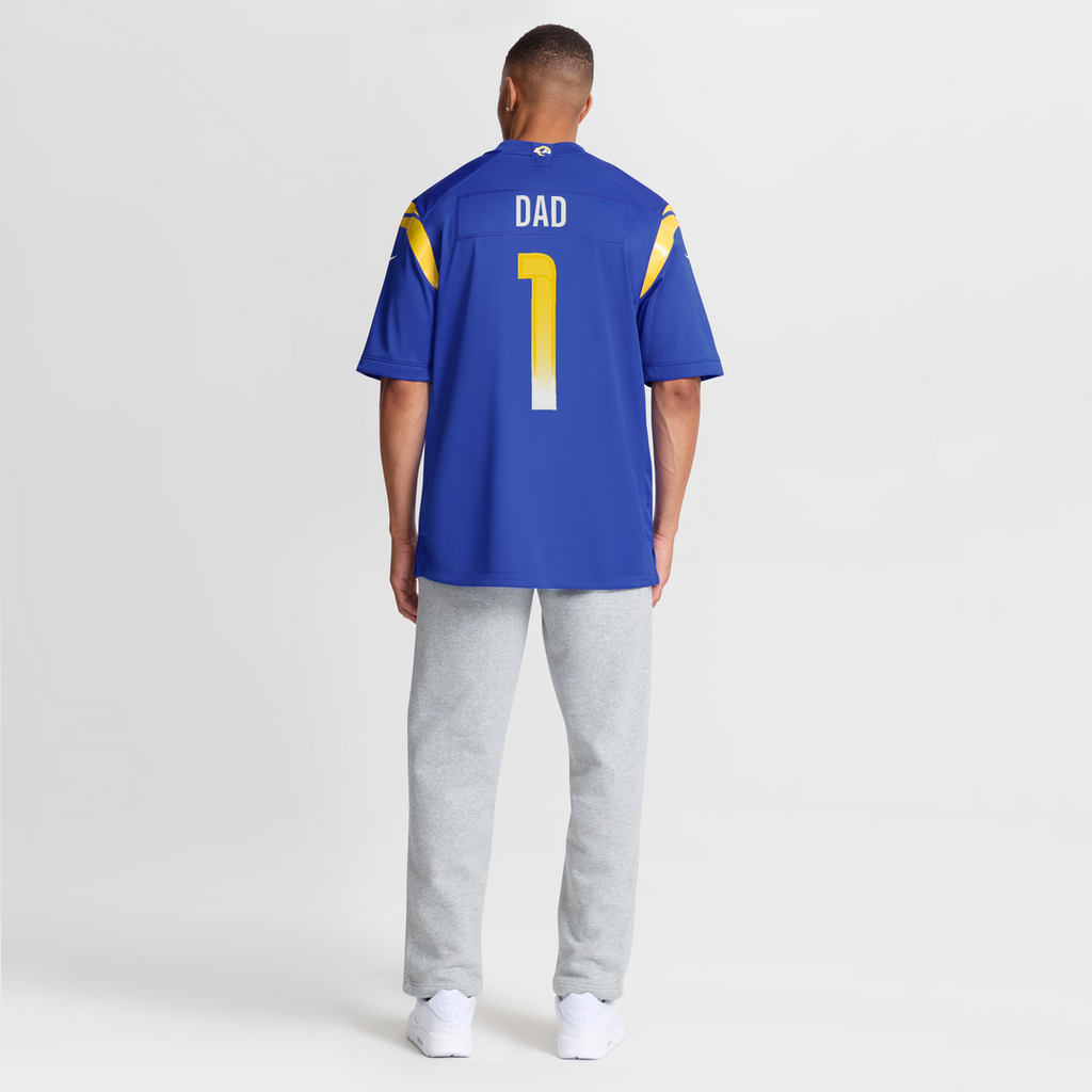 Los Angeles Rams Number 1 Dad Royal Game Jersey