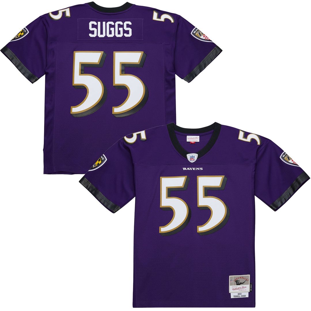 Terrell Suggs Baltimore Ravens Purple 2003 Legacy Replica Jersey