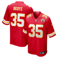 Christian Okoye Kansas City Chiefs Red Game Retired Player Jersey
