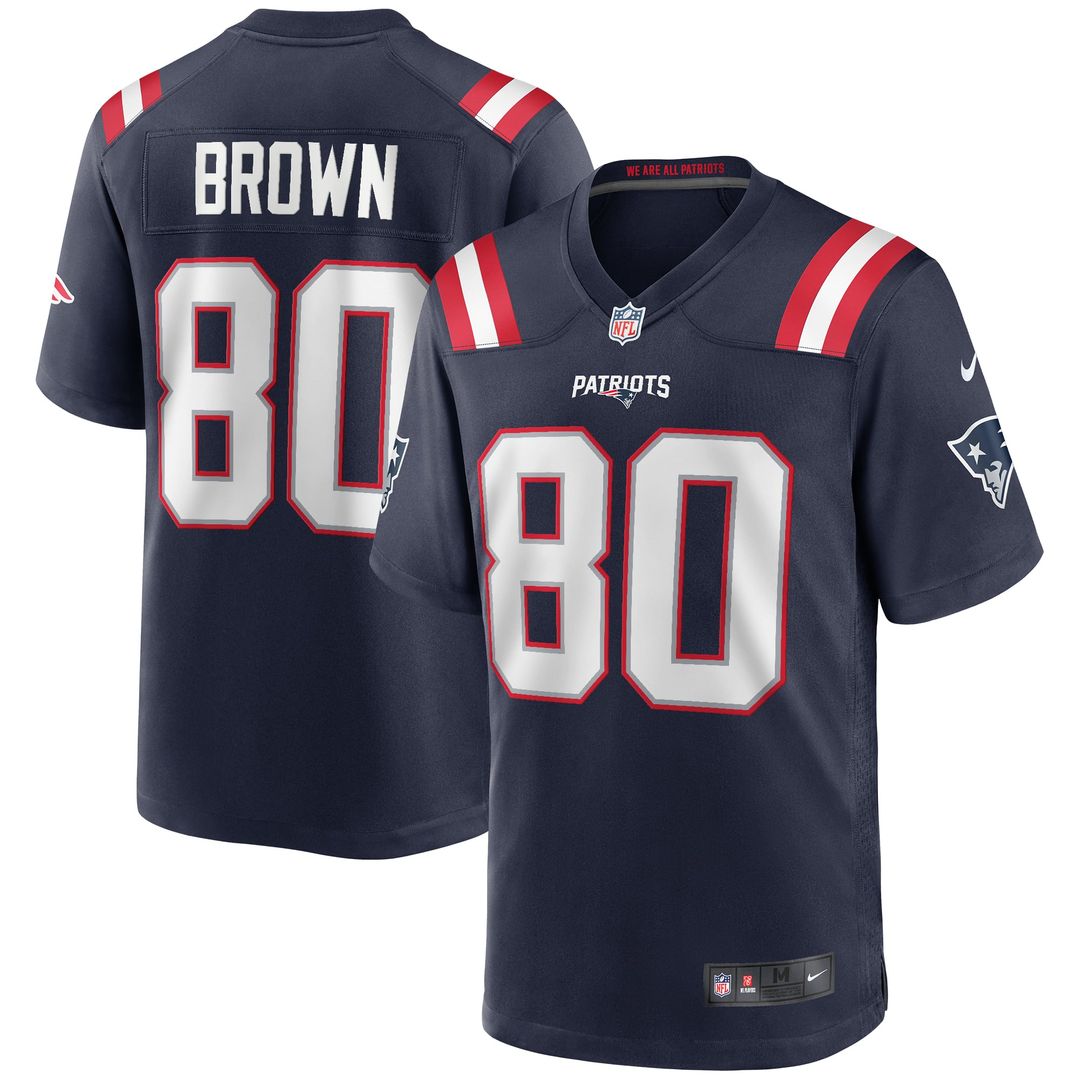 Troy Brown New England Patriots Navy Game Retired Player Jersey
