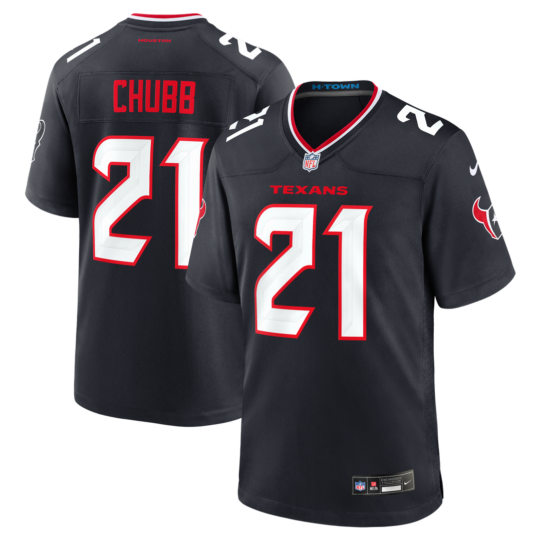 Nick Chubb Houston Texans Navy Team Game Jersey