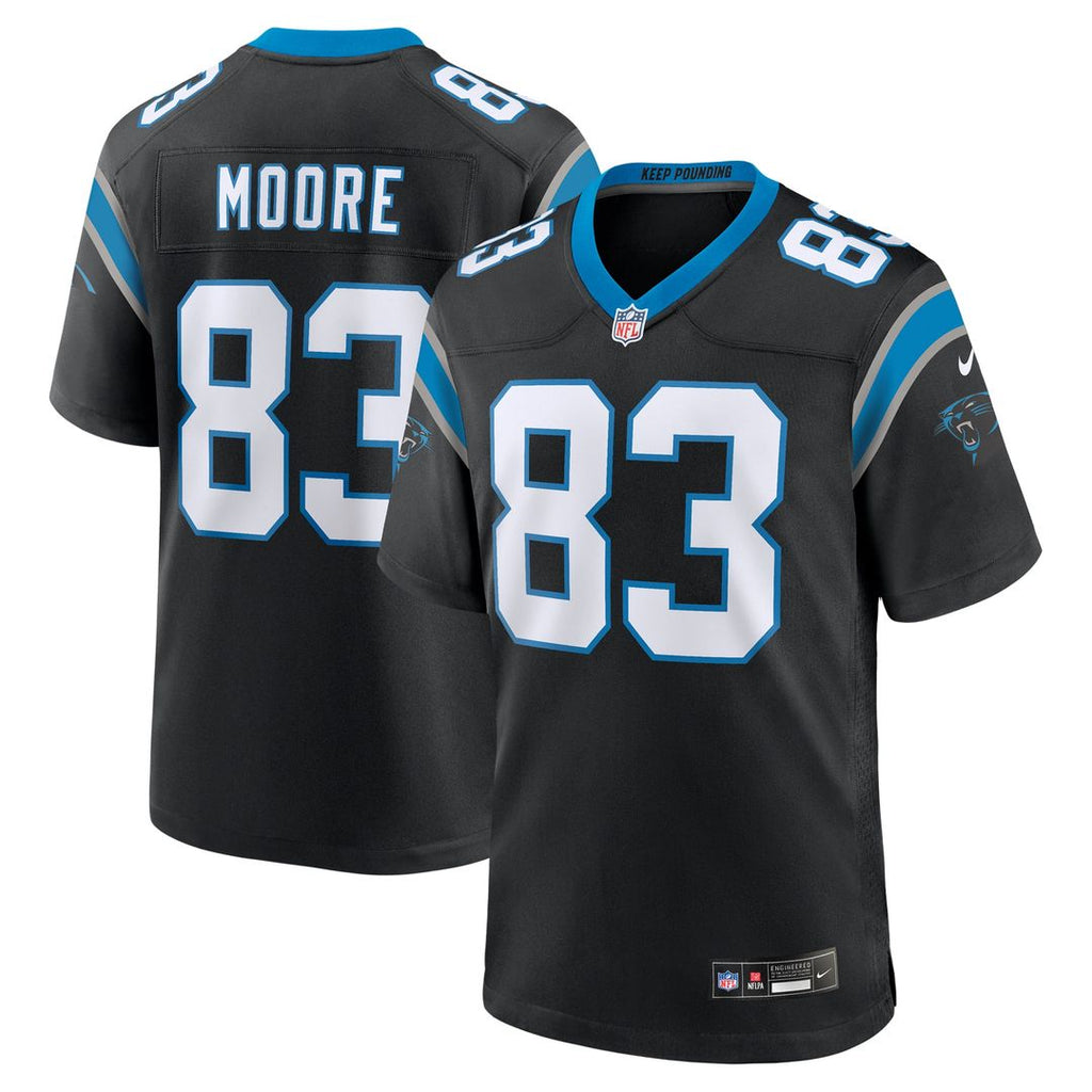 David Moore Carolina Panthers Black Game Jersey